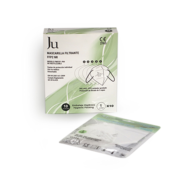 White disposable FFP2 masks