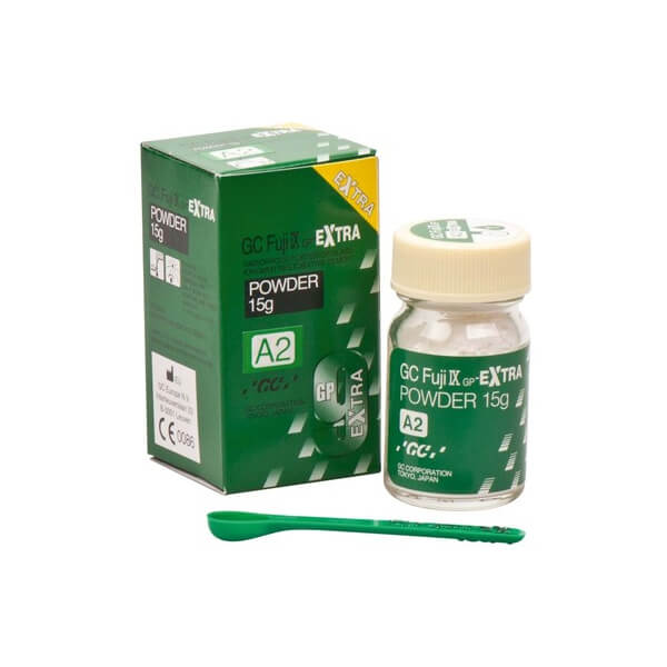 GC Fuji IX GP Posterior Glass Ionomer Restorative - A2 Shade, 15g Powder - 003265
