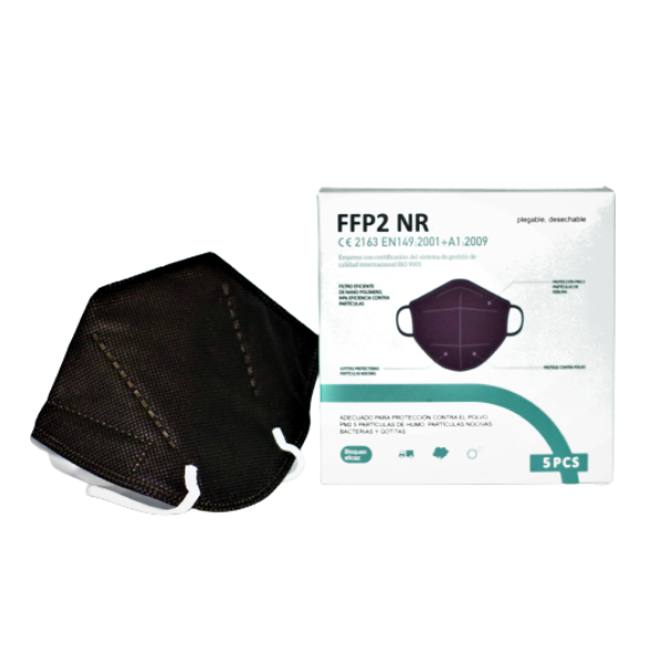 Black FFP2 disposable mask