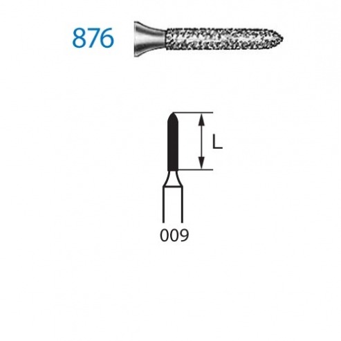 876.314 Burs Diamond Torpedo FG (5 pcs) - NO. 009 Img: 202204021