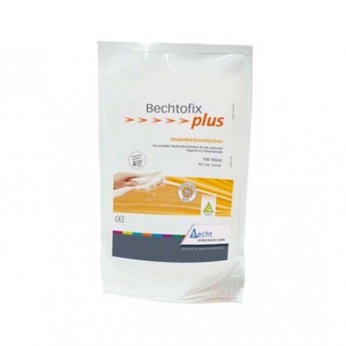 Bechtofix: Disinfectant wipes bag (100 pcs) - Lemon Fragranced Wipes Img: 202104171