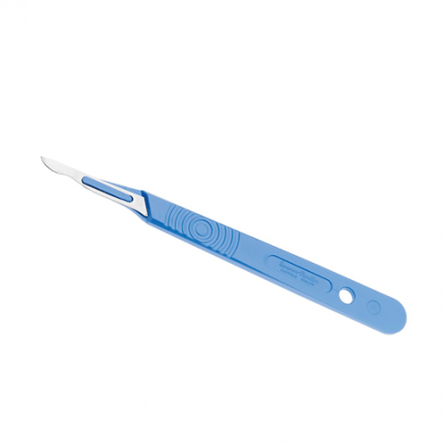 Disposable and sterile scalpel No. 15 c (10pcs.) - WITH HANDLE Img: 202109181