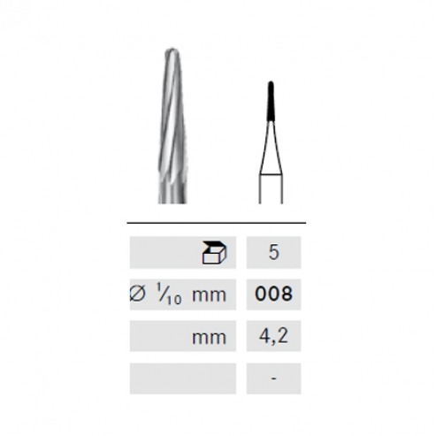 H23RS-104-008 BURR HP C.TUNGS. 5pcs Img: 202303251