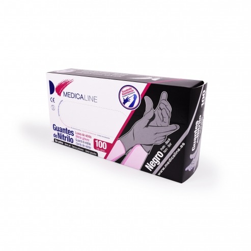 Black Nitrile Gloves (100U.) - Black Extra Small Img: 202111271
