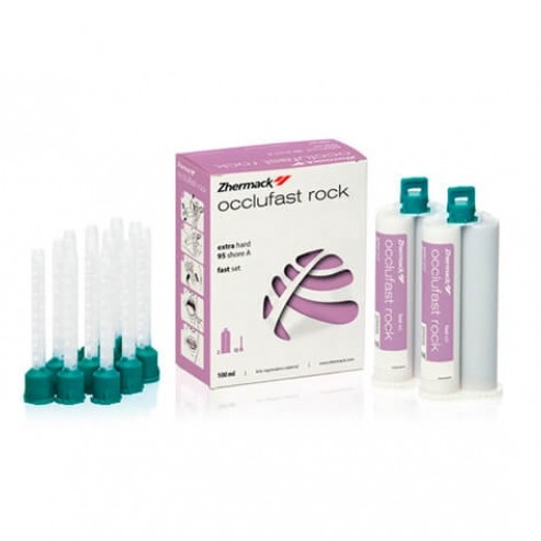 OCCLUFAST ROCK FAST SETTING SILICONES (2x50ml. + 12pnts green) IMPRESSION Img: 202102271