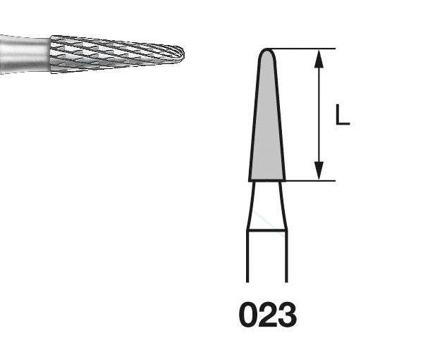 H138E.104 Bur. Conical Round PM - NO. 023 Img: 202204021