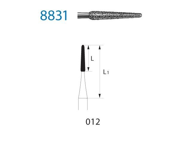 8831.204 Burs. Diamond Torpedo CA (5 pcs) - NO. 012 Img: 202204091