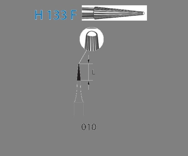 H133F.314 bur. Tapered Pointed FG (5 pcs) - No. 010 Img: 202204021