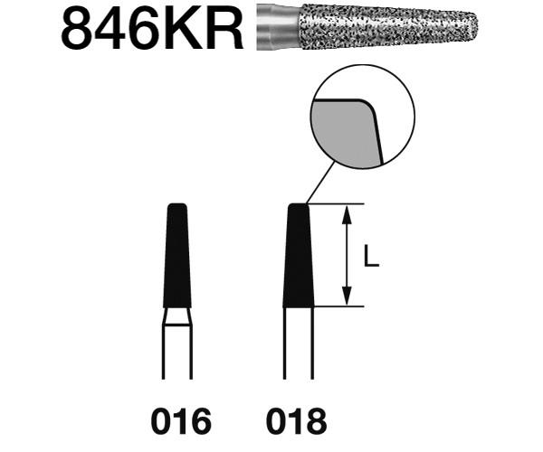 846KR.314 Burs. Flat Conical Diamond FG (5 pcs) - NO. 018 Img: 202204021