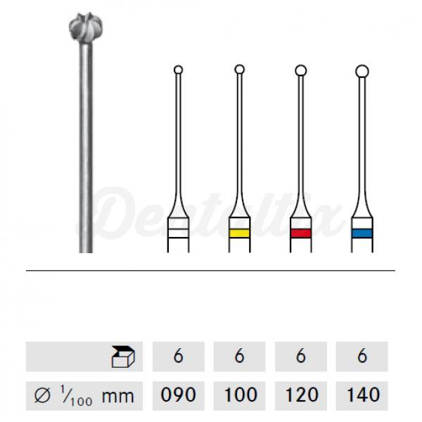 Fresa Endo Muller 191 p/ cámara pulpar (6ud.) - Size 100 (yellow) Img: 201905181