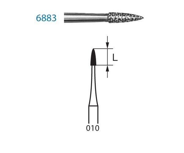6883.314 bur. Flame Diamond FG (5 pcs)     - No. 010 Img: 202204231