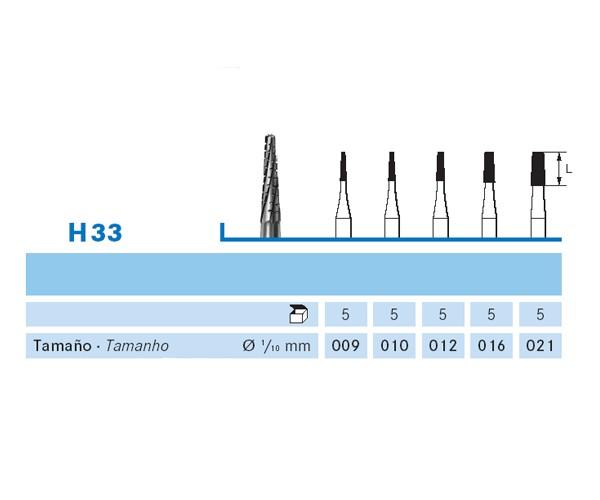 H33.104 Bur. Conical PM (5 pcs) - Nº010  Img: 202204021