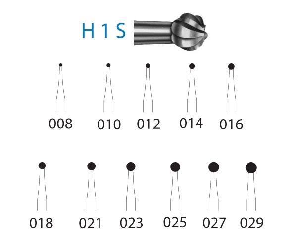 Ball End Mill H1S.204. CA (5 pcs) - NO. 012 Img: 202204021