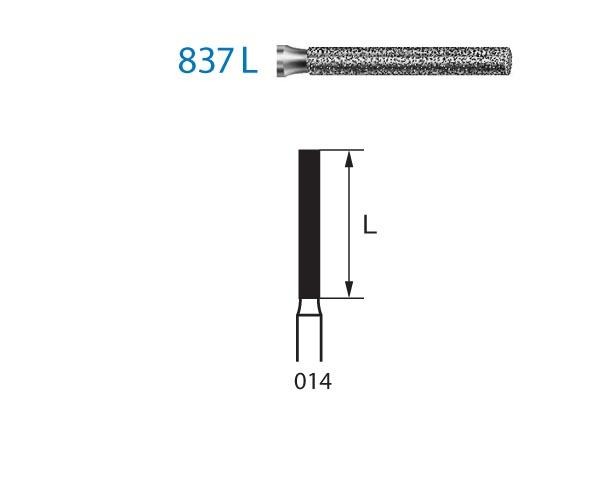 837L.314.014 Burs. Flat Cylindrical Diamond FG (5 pcs) - NO. 014 Img: 202204161