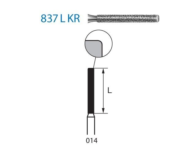 837LKR.314 Burs. Flat Cylindrical Diamond FG (5 pcs) - NO. 014 Img: 202204021