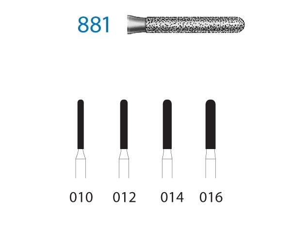881.314.010 bur. Diamond Round Cylindrical FG (5 pcs) - No. 010 Img: 202204161