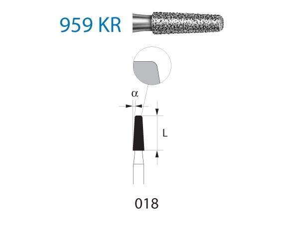Flat Conical Burrs 959KR.314 FG (5 pcs.) - NO. 018 Img: 202204021