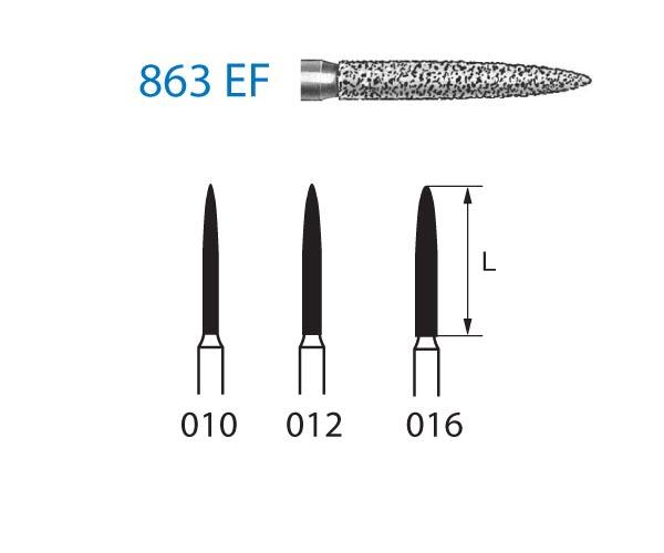 863EF.314 bur. Flame Diamond FG (5 pcs) - No. 010 Img: 202204021