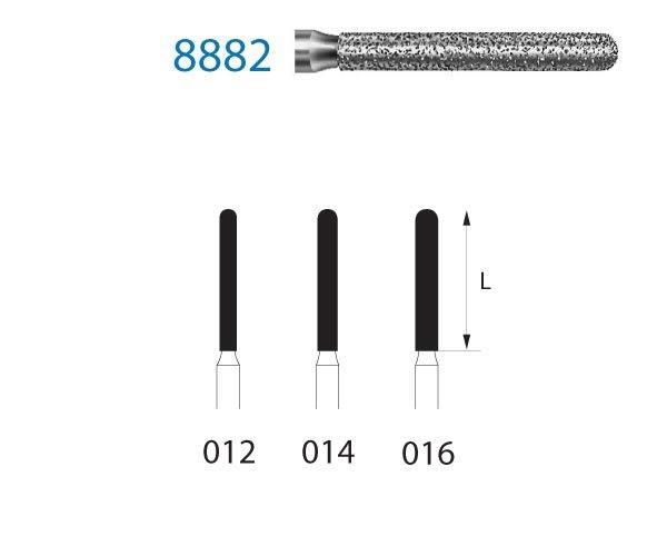 8882.314 Diamond Cylindrical Round FG Burs (5 pcs.) - NO. 012 Img: 202204091