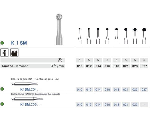 Cerabur K1SM.204 bur. Round CA (5 pcs) - No. 010 Img: 202204021