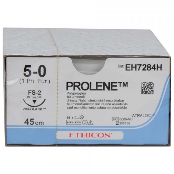 Prolene: Non-Absorbable Polypropylene Suture (36 pcs) - T: FS2 VB - C: 5 - 0 - L.H: 45 cm Img: 202411301