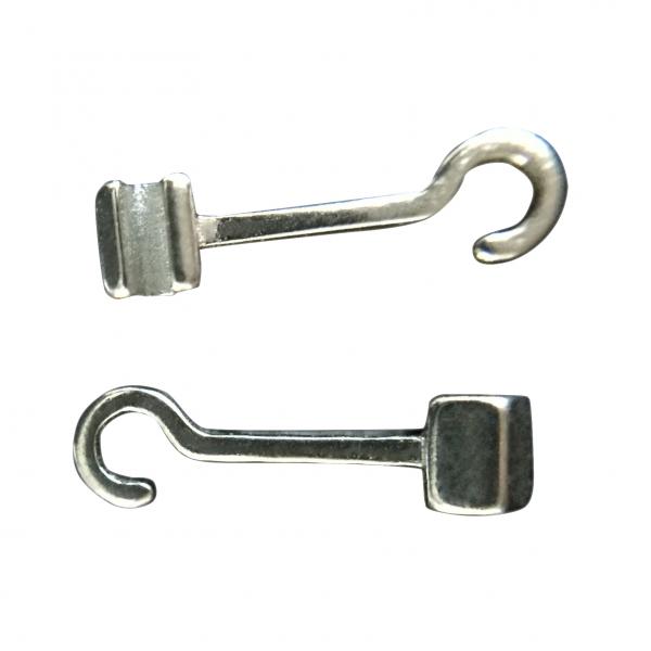 Curved Crimpable Hook to Left 6.5mm Length. 10 units Img: 202202121