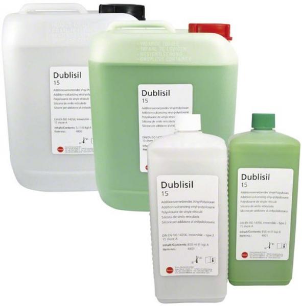 Dublisil 15 - Silicone Duplicating Silicone - 5.1L canister A + 5.1L canister B Img: 202104171