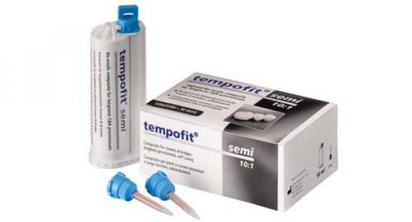 Tempofit® Semi - Self Curing 10:1 Bis-Acrylic Self Curing Composites (50Ml A3) - A3, 10 T-Mixer blue, 10:1 Img: 202105221