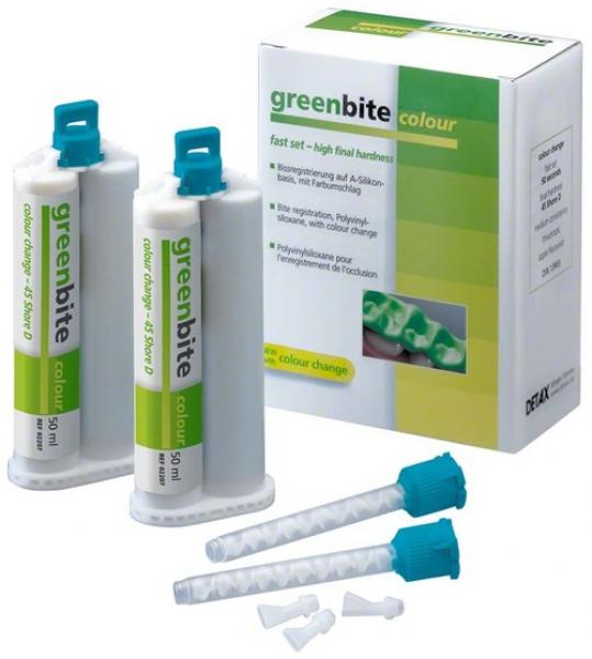 Greenbite Colour - Bite Registration Material - 2 x 50 ml double cartridges, accessories Img: 202104171