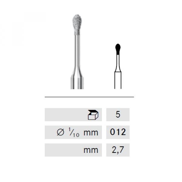 Fresa Forma Pera 830M - Diamante FG (5ud) - 830M-314-012 Img: 202205141