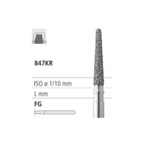 Diamond Burrs 847KR Conical FG (6u.) Img: 202206251