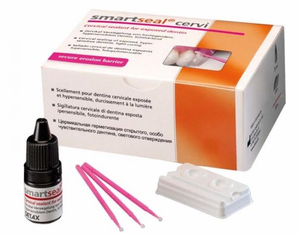 Smartseal® Cervi - Sealing Varnish (5 ml) - 5 ml, 50 pink applicators, 24 disposable dishes Img: 202105221