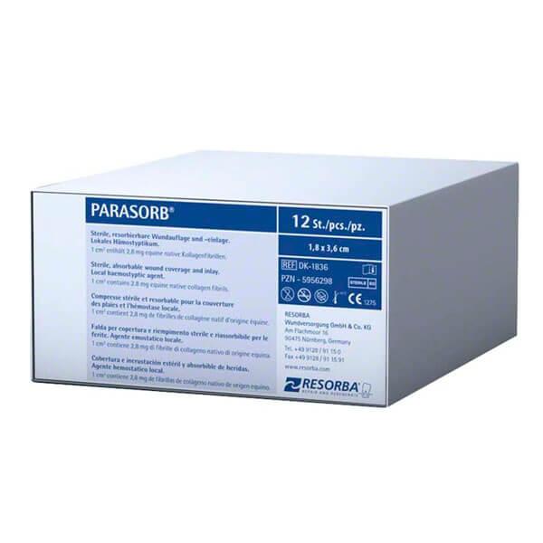 PARASORB Fleece: Absorbable Collagen Sponge (12 pcs) 1.8 x 3.6 cm Img: 202104241