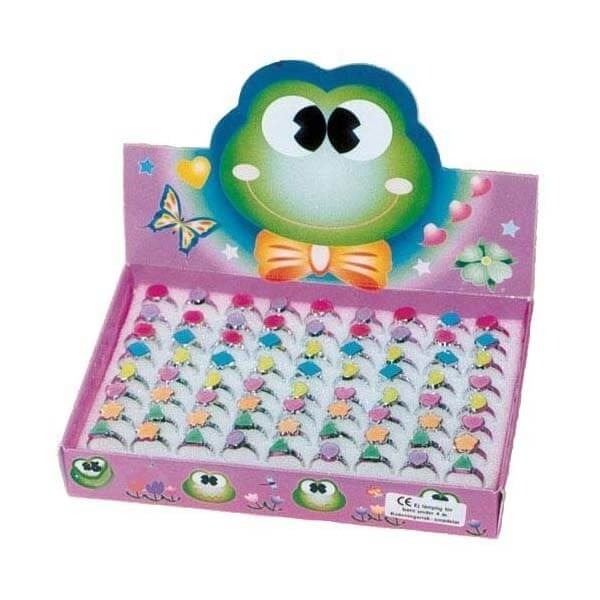 Ring boxes for children - Display box with 72 stone rings Img: 202206041