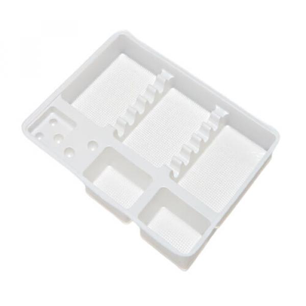 Mini Disposable Tray with Ribbed Bottom 18.3x14cm (400 pcs) Img: 202107101