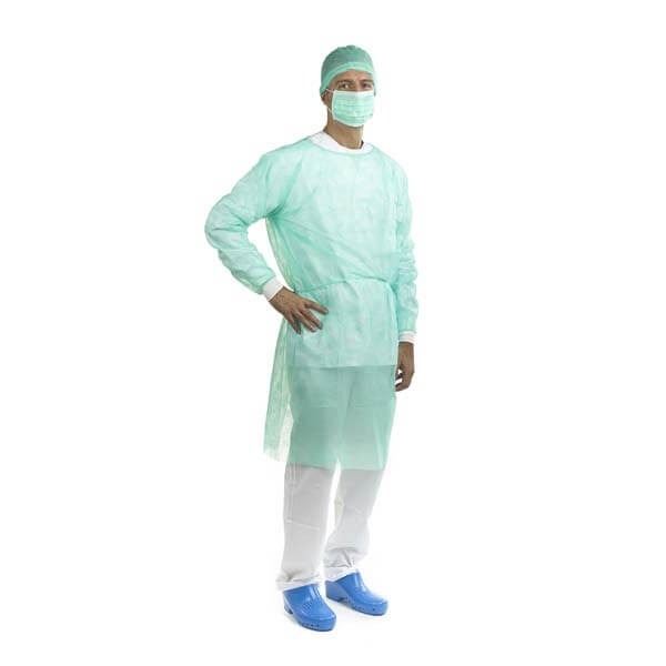 Non Sterile Water Repellent Gown Green 120 x 140 cm (10 pcs) Img: 202306031