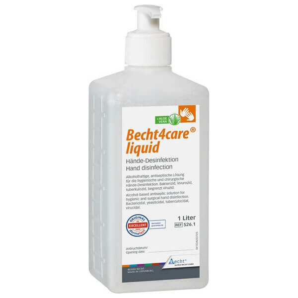 Becht4care Liquid: Alcohol Hand Sanitiser - 1 litre Img: 202508091