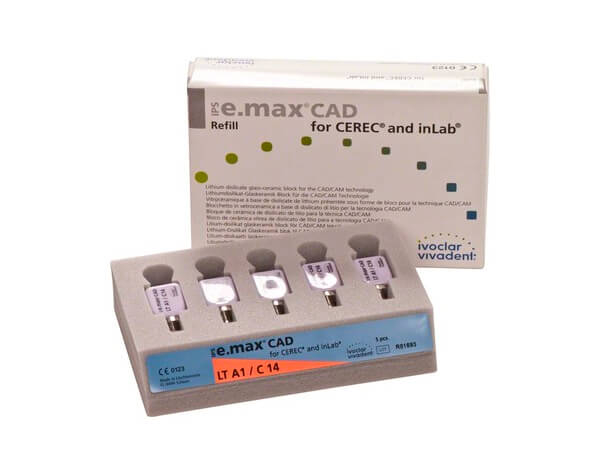 IPS e.Max CAD cerec / inLab LT: Ceramic blocks (5 pcs) - A2 A14L Img: 202507191