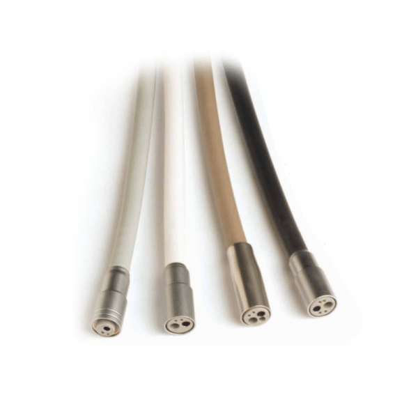 Borden connection hoses (open end) - Borden 3 - 3 orif, curly with terminal, without light, dark grey Img: 201907271
