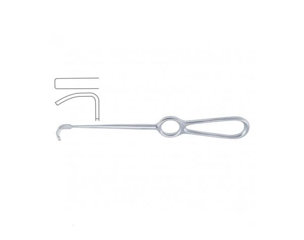 Kocher Langenbeck: cheek retractor (215 mm) - 55 x 11 mm Img: 202202121