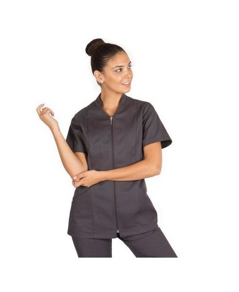 Zippered scrubs - Women (Various Colors)-Size XS - White Img: 202009121