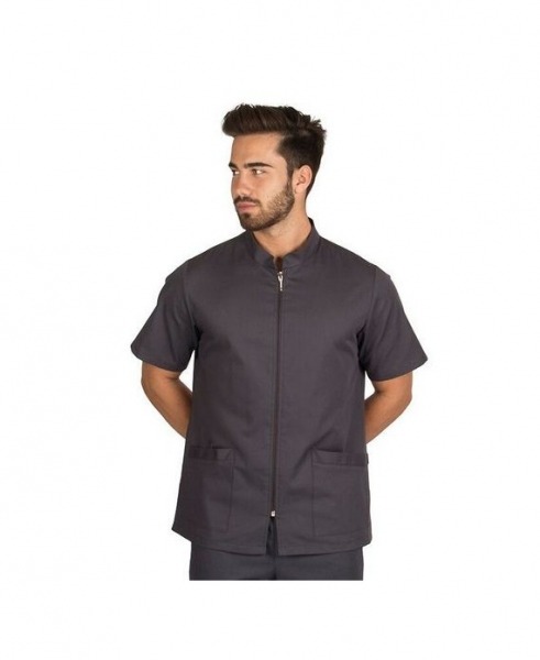 Zippered scrubs - Men (Various Colors)-Size M - White Img: 202009121