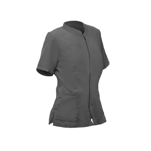 Sanitary Jacket for Women with Zipper and Pockets - Anthracite L Img: 202401061