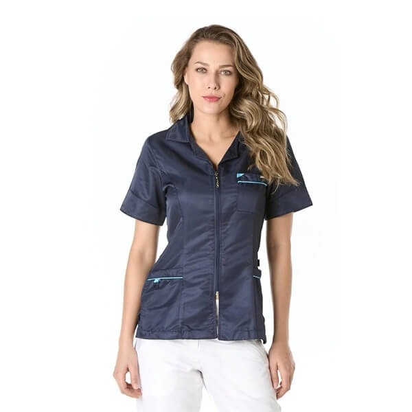 Women's Antibacterial Sanitary Jacket - Navy S Img: 202307011