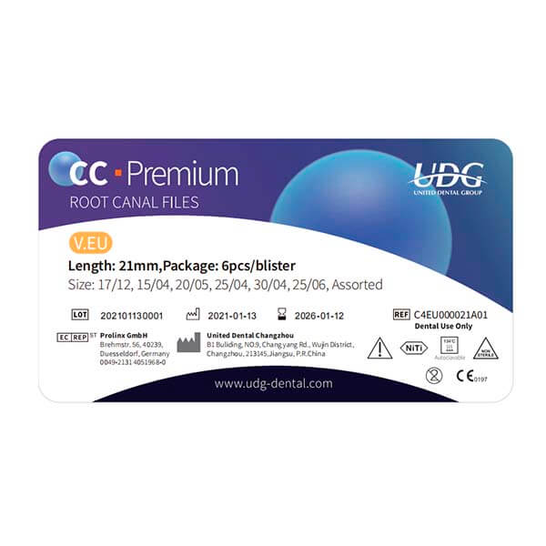 CC Premium V.EU: 21 mm rotary files (6 pcs) - BONDENT