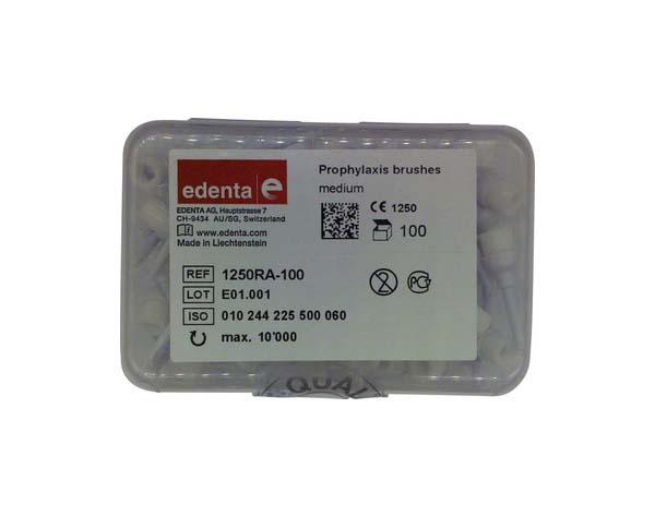 Prophy Brushes with plastic shaft (100 pcs) - Medium, RA white Img: 202104171