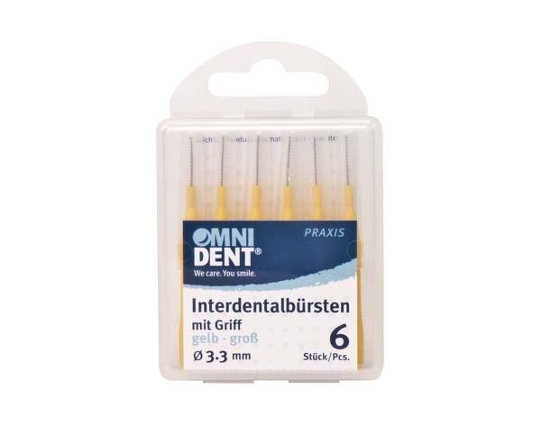 Interdental Brushes with Handle (6 pcs) - Yellow, large Img: 202104171