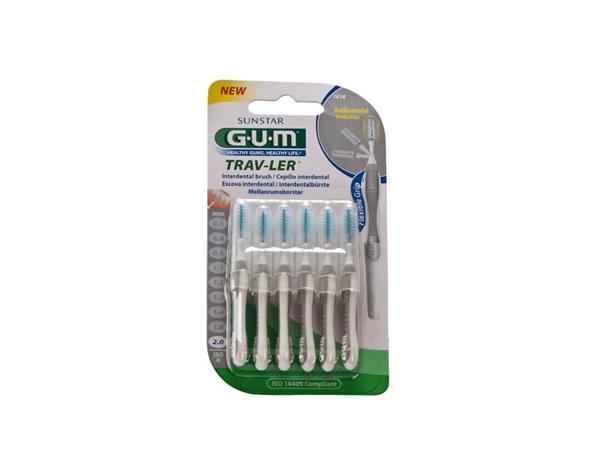 GUM® TRAV-LER: Interdental Brushes (Ø 2 mm) - 6 PIECES Img: 202104171