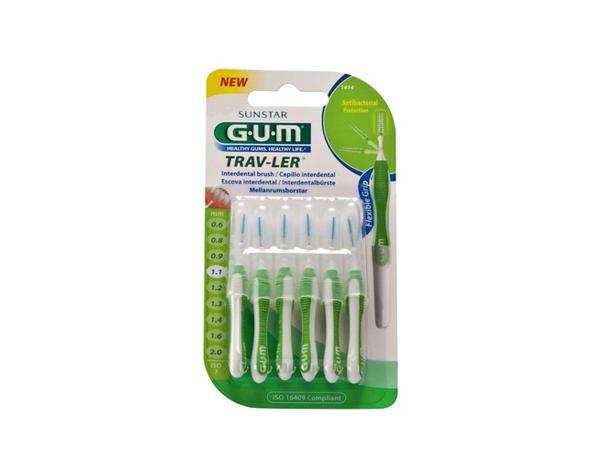 GUM® TRAV-LER: Interdental Brushes (Ø 1.1 mm) - 6 PIECES Img: 202104171