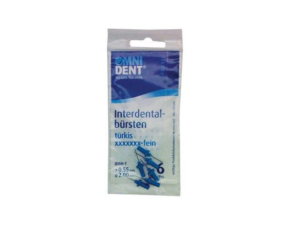 Interdental Brushes 10 versions (6 pcs) - Turquoise xxxxxxx-fine Img: 202104171